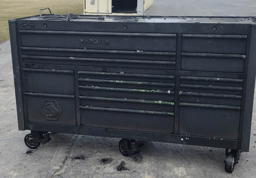 Matco Toolbox Survives Total Shop Fire